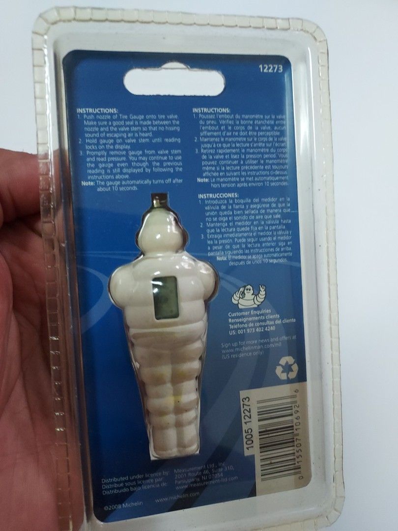MICHELIN POCKET DIGITAL TIRE PRESSURE GAUGE WITH KEYRING, Hobbies & Toys, Collectibles