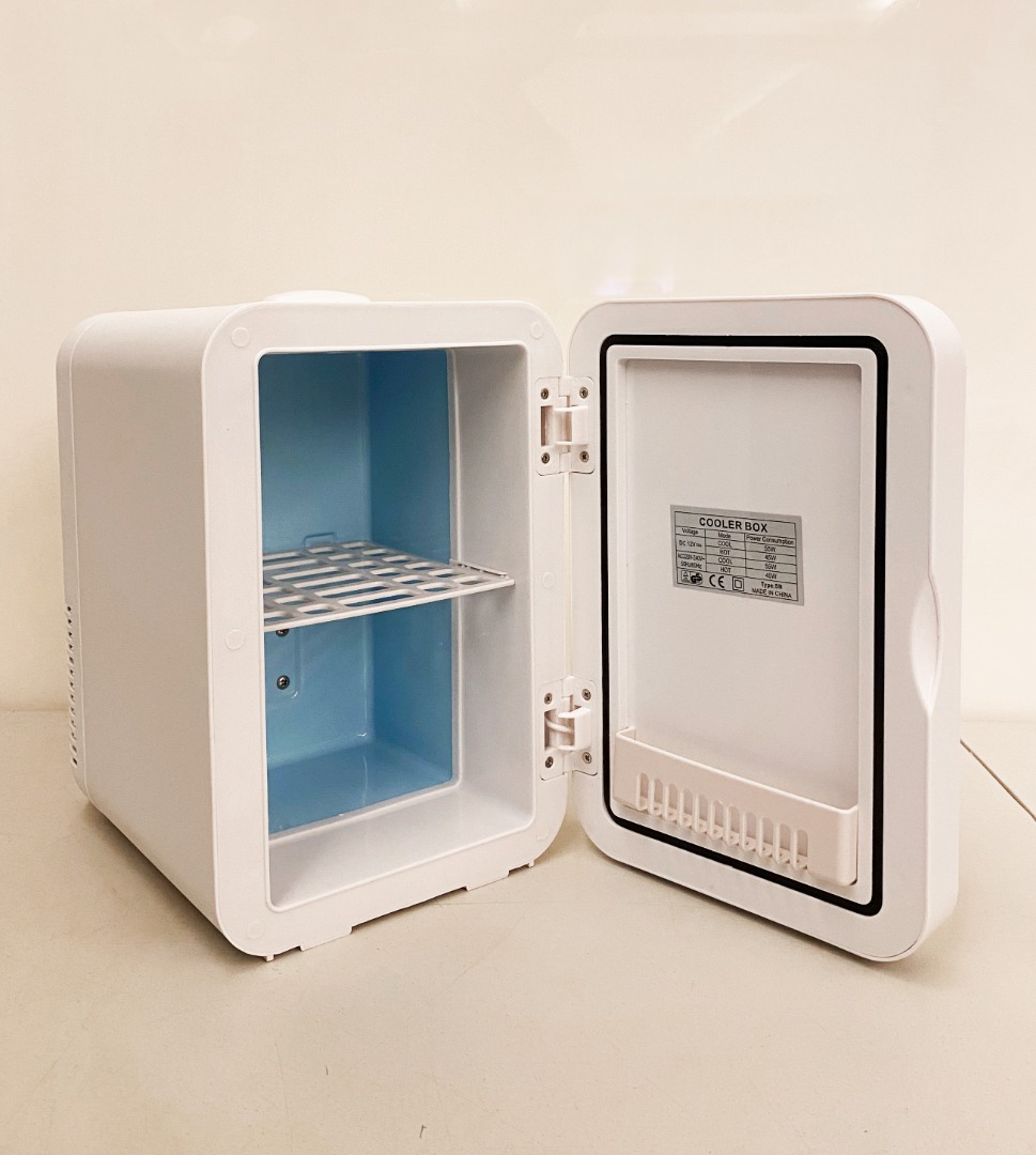 Mini Fridge with front mirror, 6 L Portable Fridge Cooler and Warmer