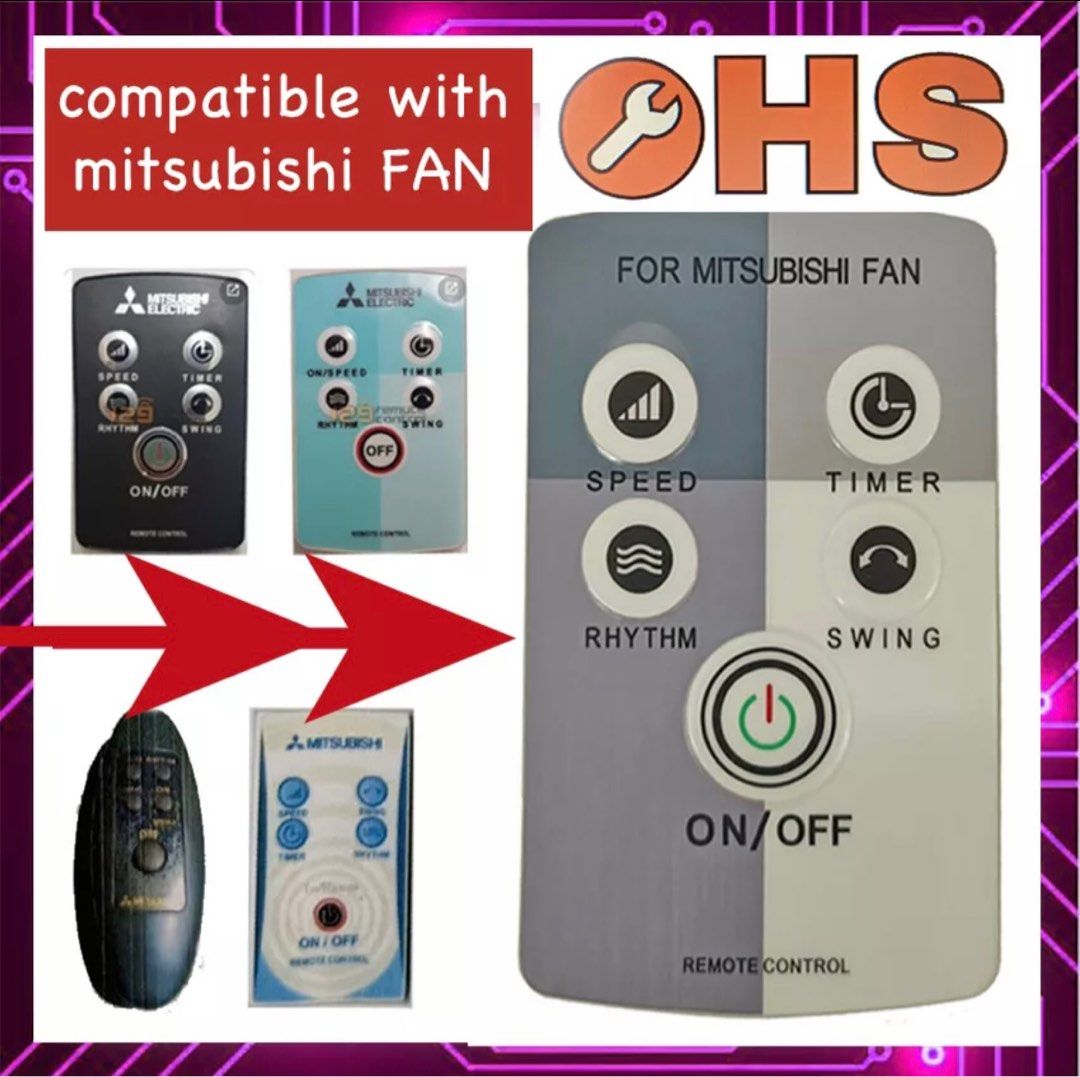 Mitsubishi Fan Remote Replacement, Furniture & Home Living, Lighting