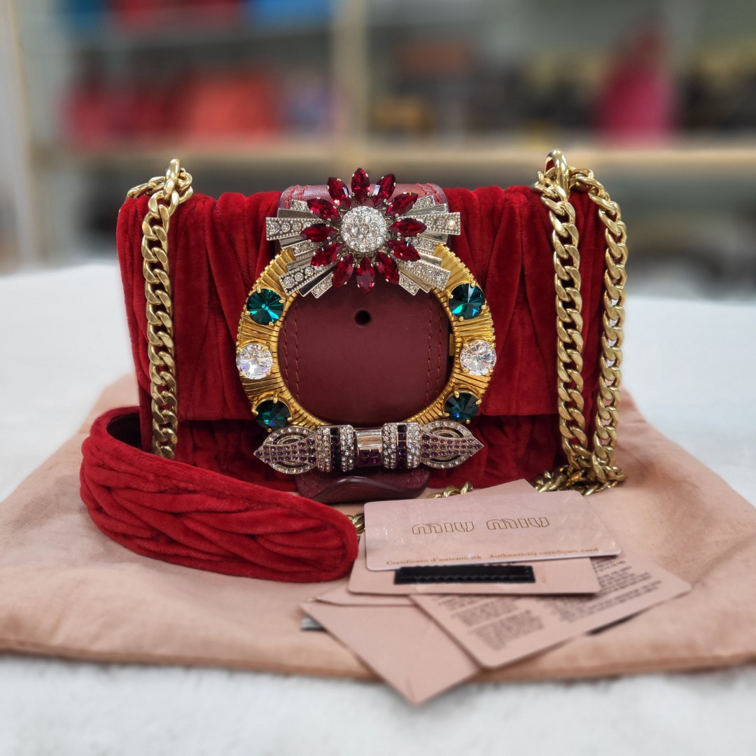 Miu Miu Bow mini bag, Luxury, Bags & Wallets on Carousell
