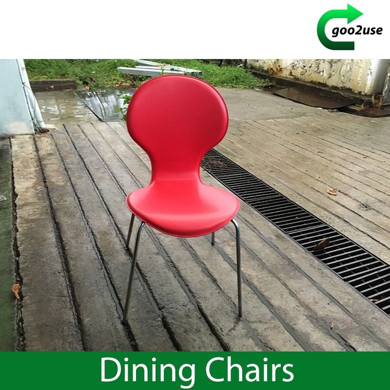 Modern Red Leather Dining Chairs, Furniture & Home Living, Furniture