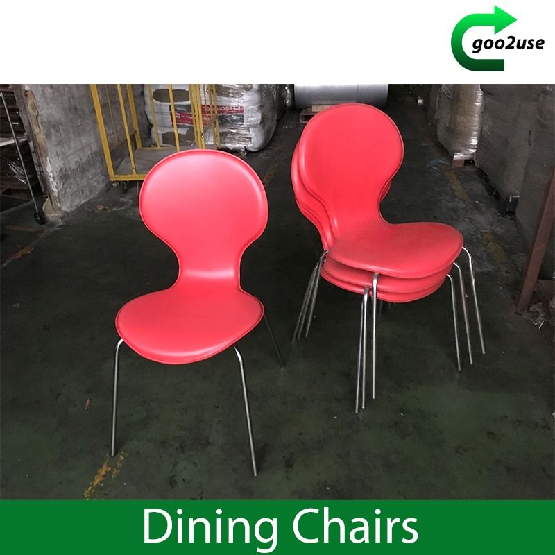 Modern Red Leather Dining Chairs, Furniture & Home Living, Furniture