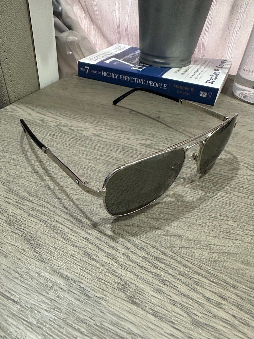 Mont Blanc Aviator Sunglasses (Polarized, Zeiss lens), Men's Fashion