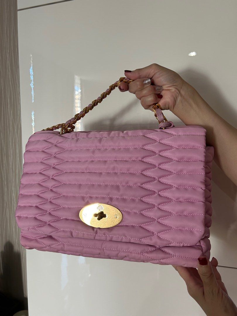 Mulberry Pink Quilted Shoulder Bag