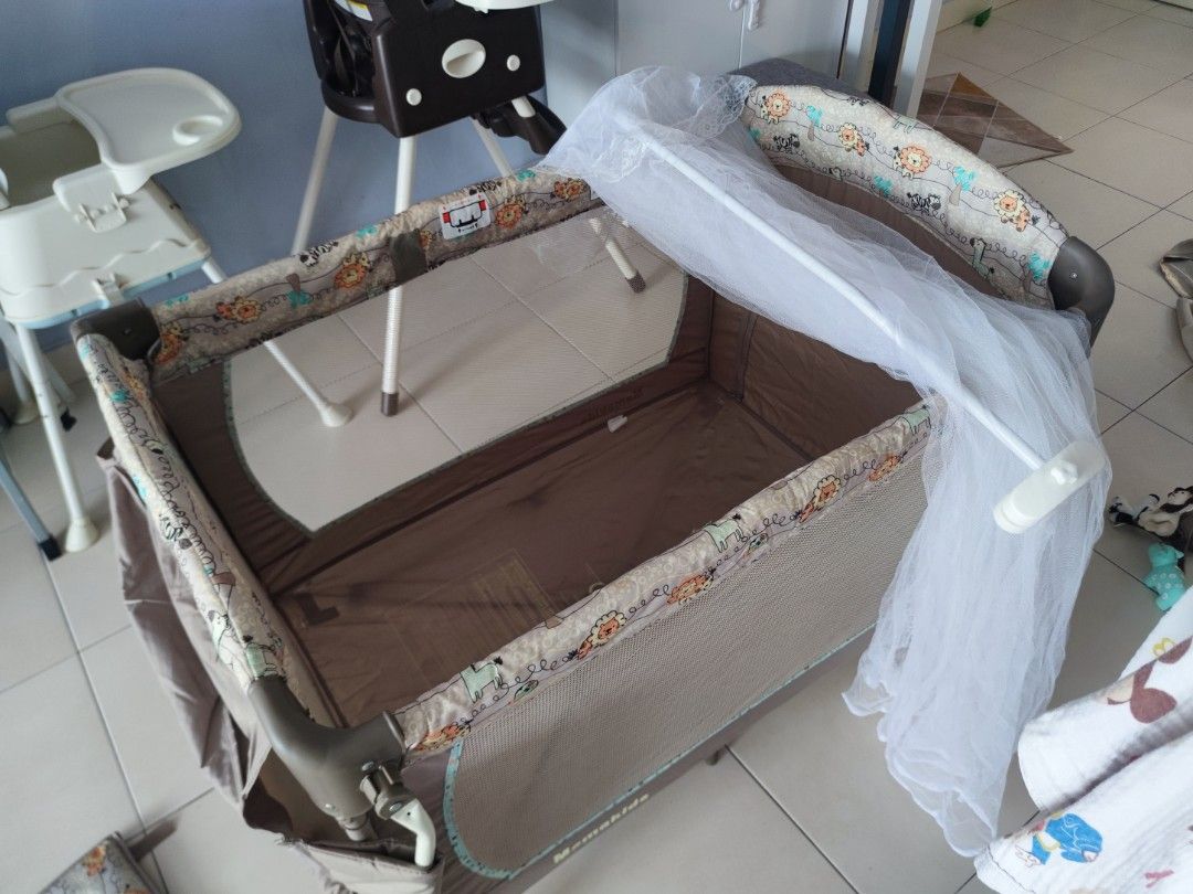 Multifunction foldable baby bed, Babies & Kids, Baby Nursery & Kids