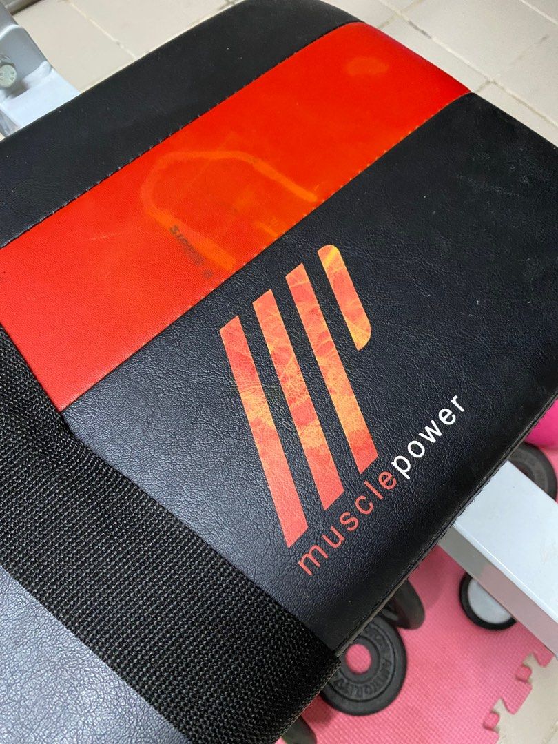 Muscle Power Flat Bench (Category: Weights & Dumbbells) located in Quezon City. Submitted by hiasb (Listing ID 1208531008, Image 2). Description: Muscle Power Weight Bench (Weights Not Included) Like New With minor stain from a cleanser Originally bought for around P4,800 in 2020 Only used a couple of times Can be dismantled for easy transport Flat bench with provision underneath for plates Pick up in Commonwealth RFS: Moved to a place with a gym