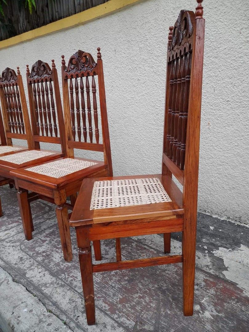 Narra Dining Chairs with Solihiya, Furniture & Home Living, Furniture