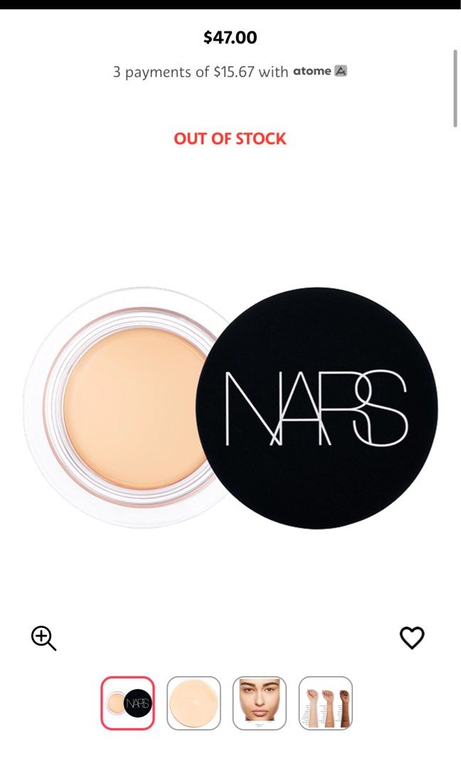 New Nars Soft Matte Complete Concealer