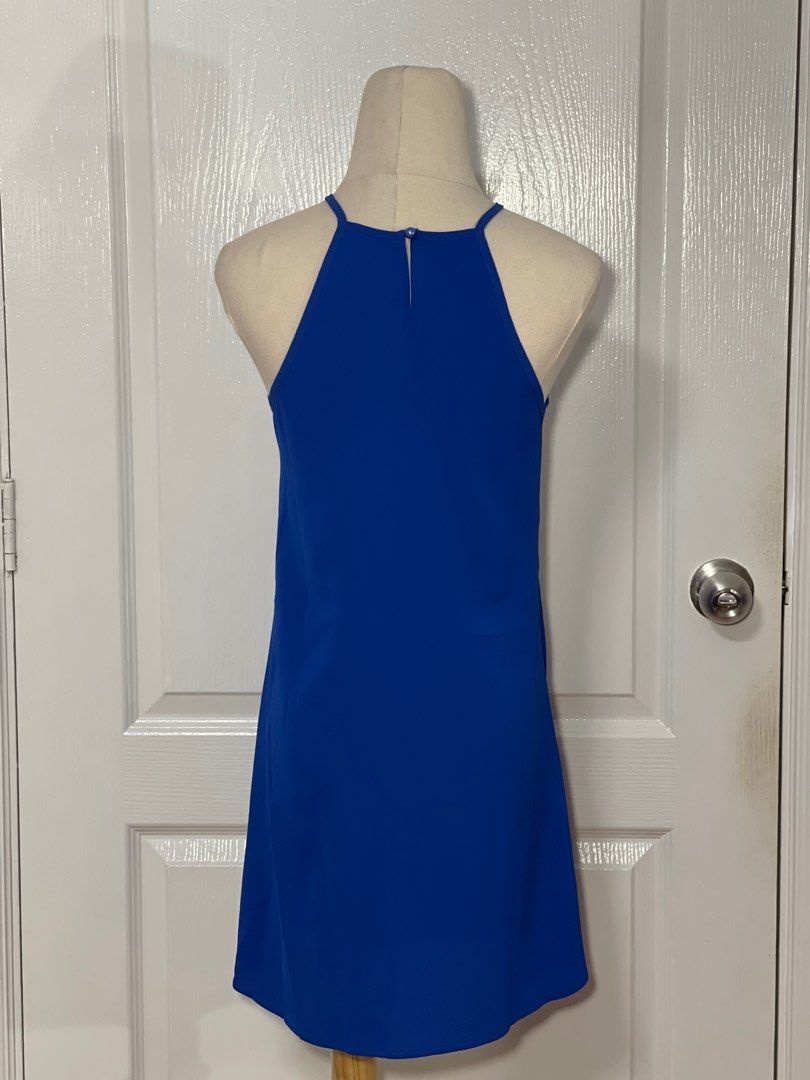 Navy blue sheer halter dress, Women's Fashion, Dresses & Sets, Dresses ...