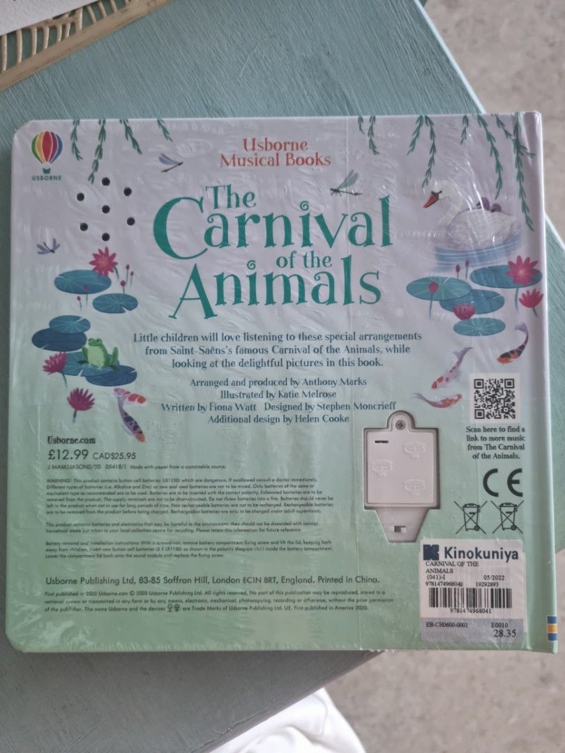 NEW SEALED! The Carnival of the Animals musical children's book ...