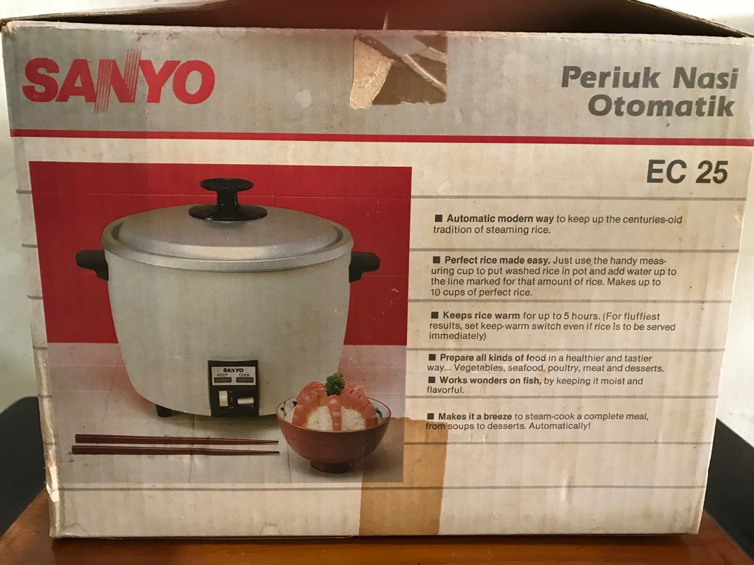 NEW Vintage Sanyo Rice Cooker, TV & Home Appliances, Kitchen Appliances, Cookers on Carousell