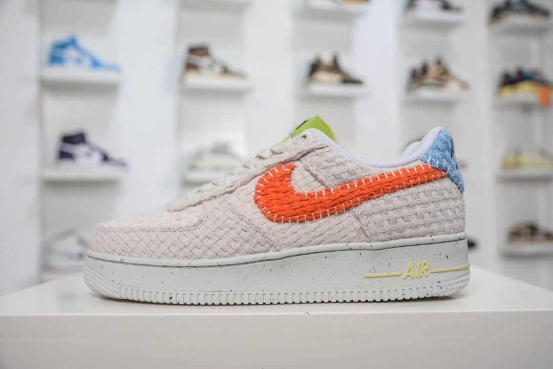 Nike air force 1 sale white with orange tick