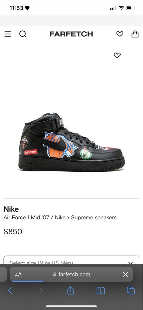 Nike Air Force 1 Mid 07 Nike x Supreme