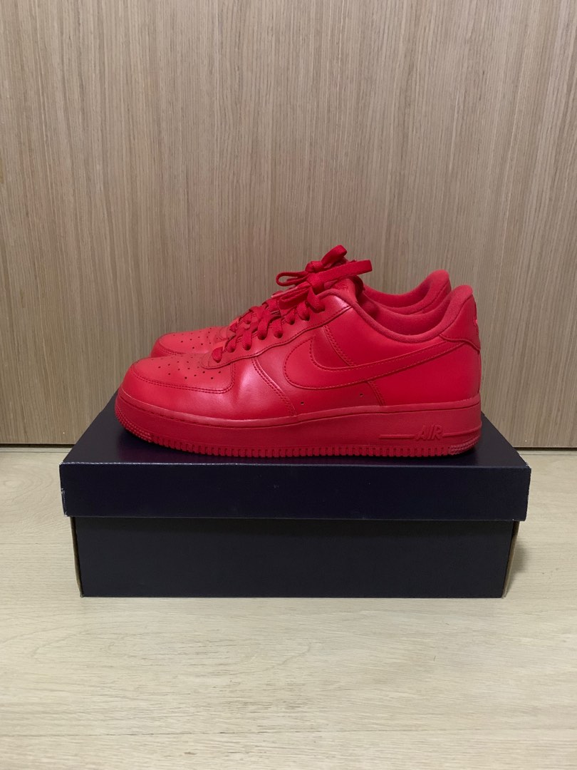 Nike Air Force 1 University Red Men s Fashion Footwear Sneakers