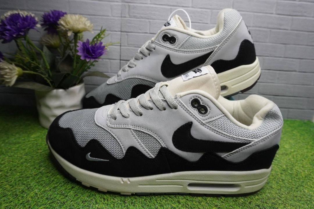 Nike Air Max 1 Patta Monarch Black Grey White Size 44 Insole 28 cm