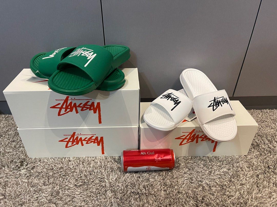 benassi x stussy slides
