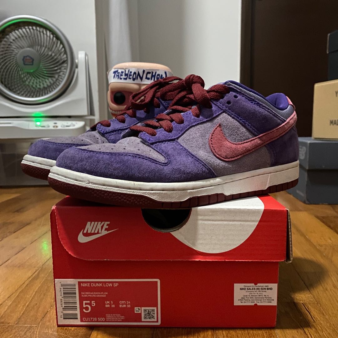 Nike dunk low special edition daybreak top / barn - plum