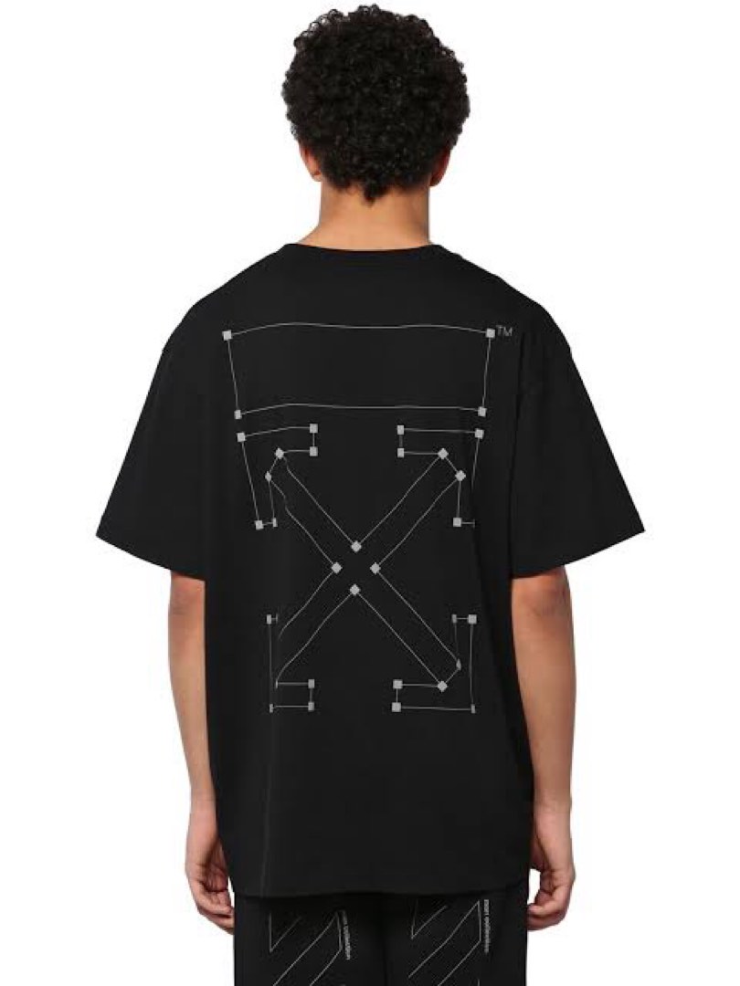 OFF WHITE F W 19 Backbone Arrow Print Men s Fashion Tops