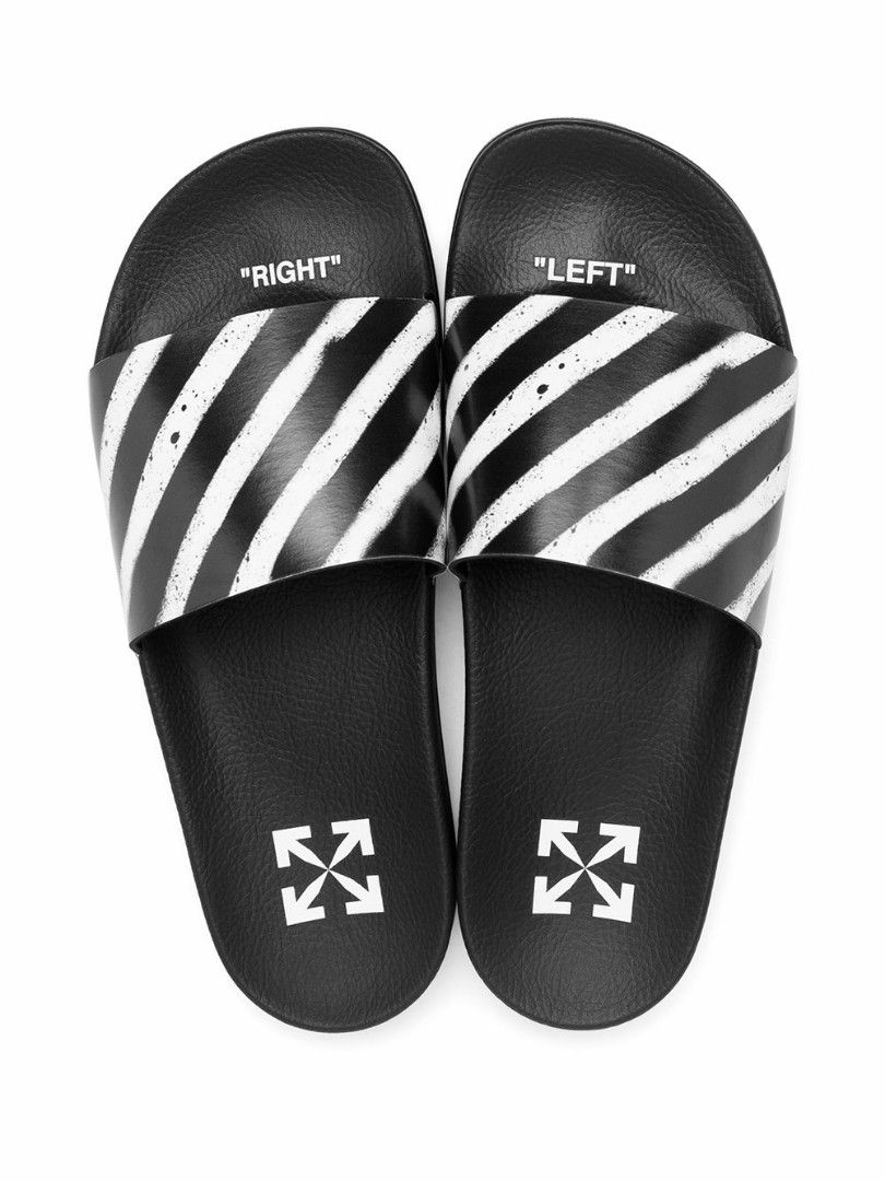 Off White c o Virgil Abloh Diagonal stripe Rubber Sliders Men s