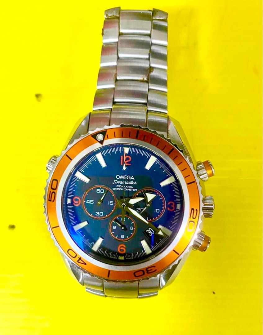 omega seamaster orange blue