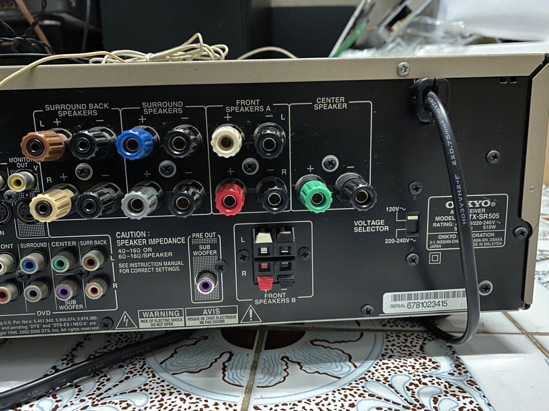 ONKYO TX SR505 收音劇院 7.1 環繞擴大機 DTS Dolby D 雙解碼環繞擴大機, 耳機及錄音音訊設備, Soundbar