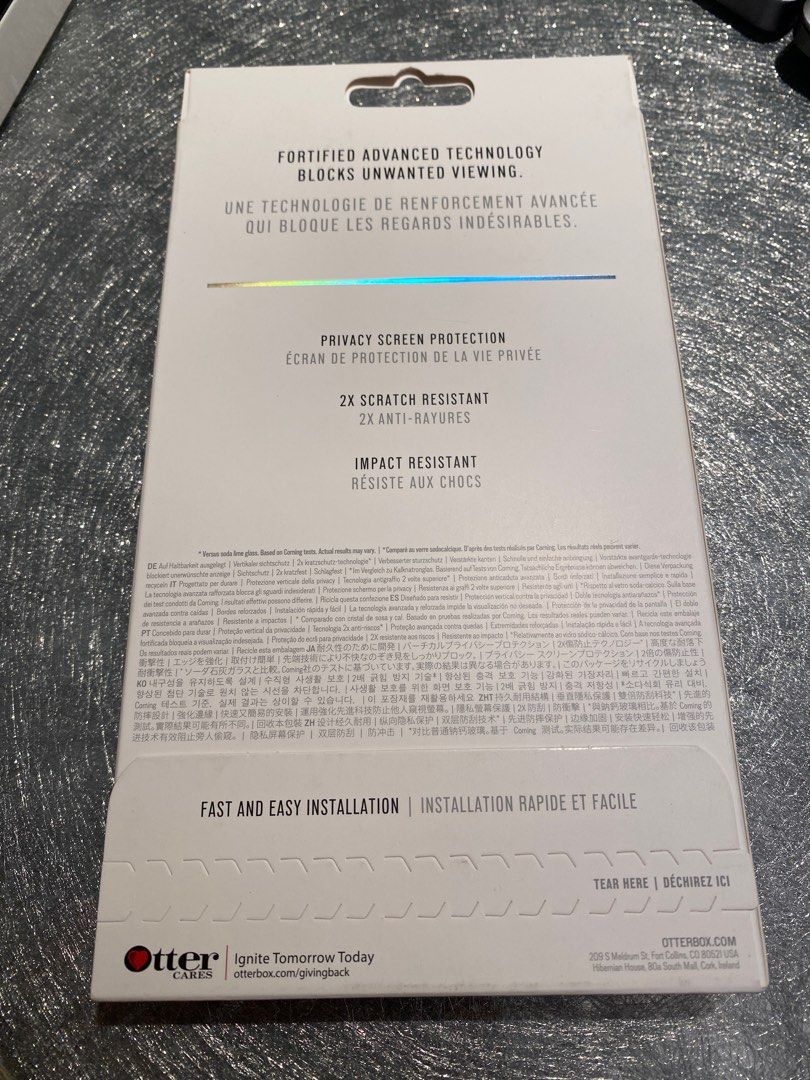 OtterBox Iphone 12 Pro Max Alpha Glass screen protector, 電腦＆科技, 電腦周邊及配件