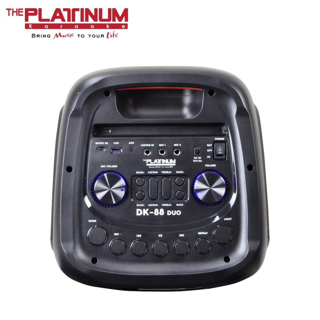 PLATINUM DK88 Duo Portable Party Jukebox Speaker Builtin Karaoke