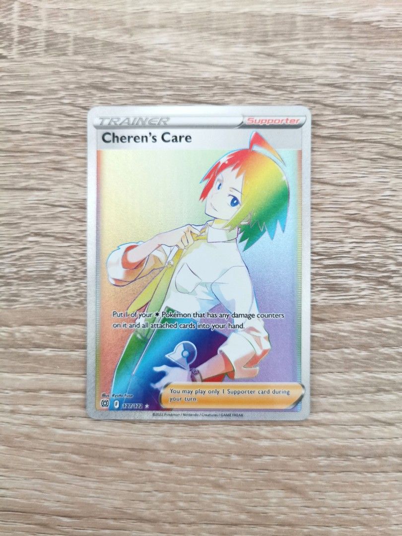Pokemon TCG Cheren's Care Hyper Rare Brilliant Stars, Hobbies & Toys ...
