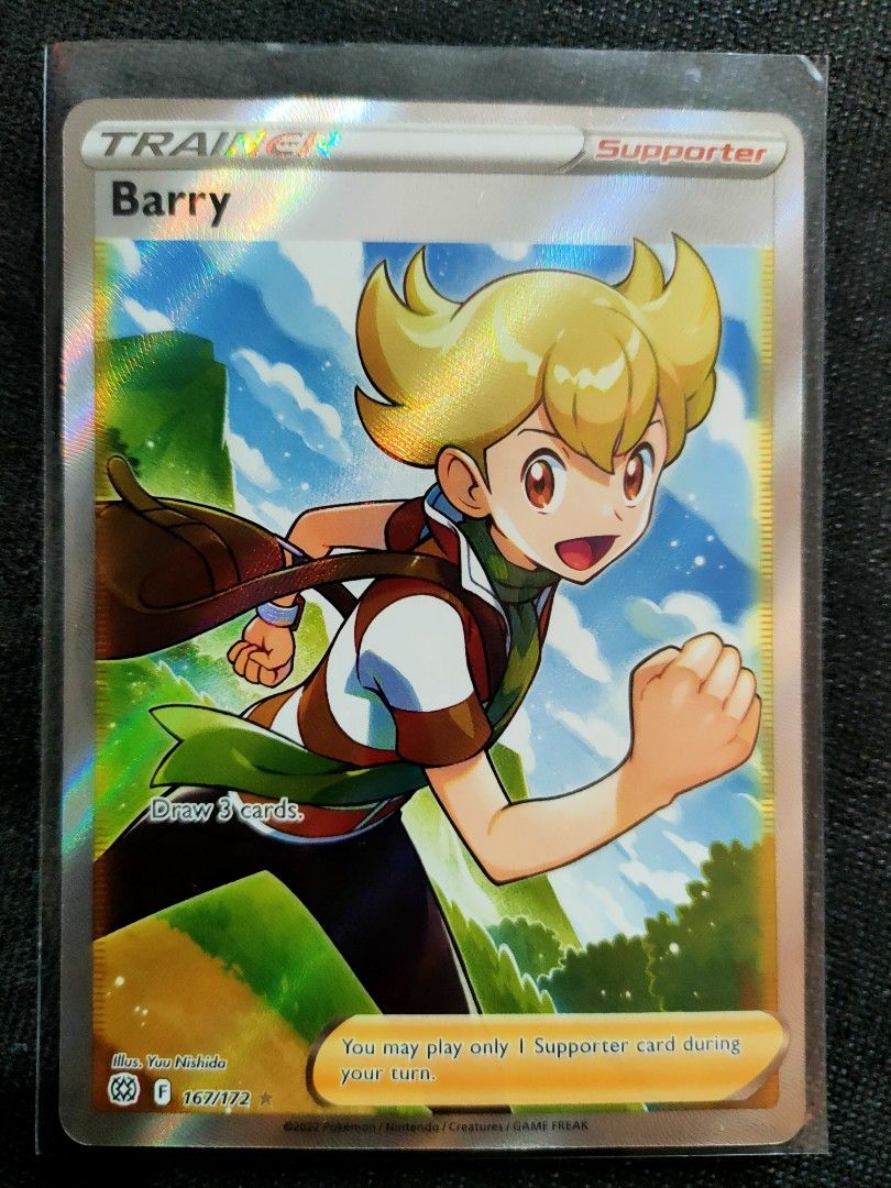 Pokmon Card - Barry (Comes with Sleeve), Hobbies & Toys, Toys & Games on  Carousell