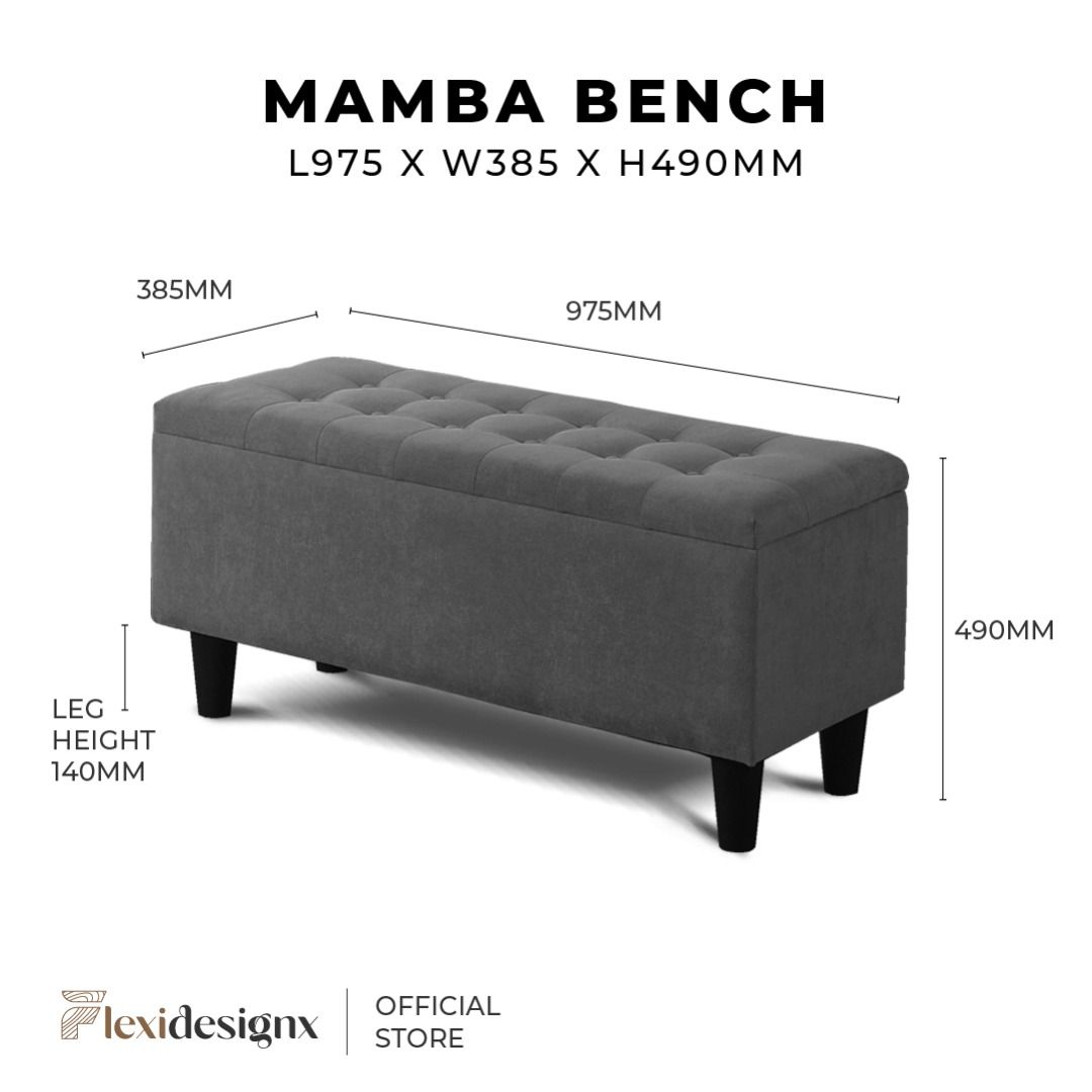 PROMOTION! MAMBA Modern Storage Bench Sofa With Large Storage/ living