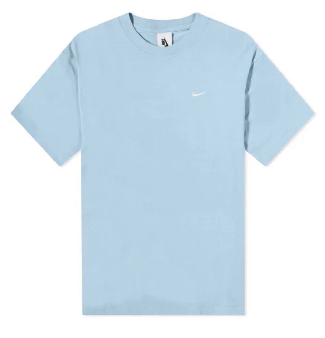 White and clearance blue nike shirt
