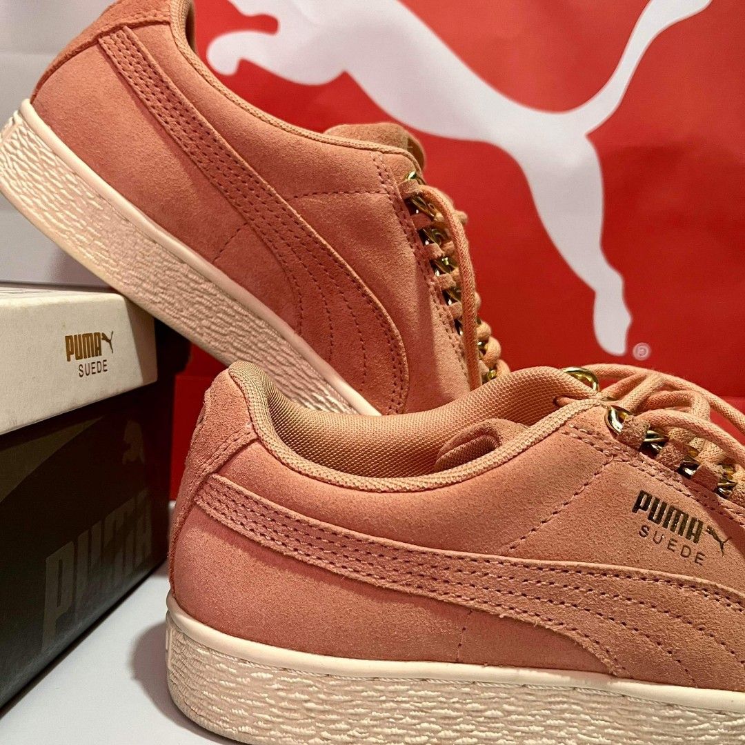 PUMA Suede Classic x Chain Wn s Dusty Coral Puma Team Gold