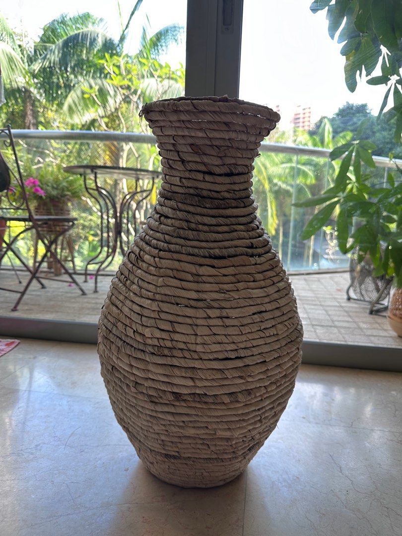 Rattan vase 58cm, Furniture & Home Living, Furniture, Other Home