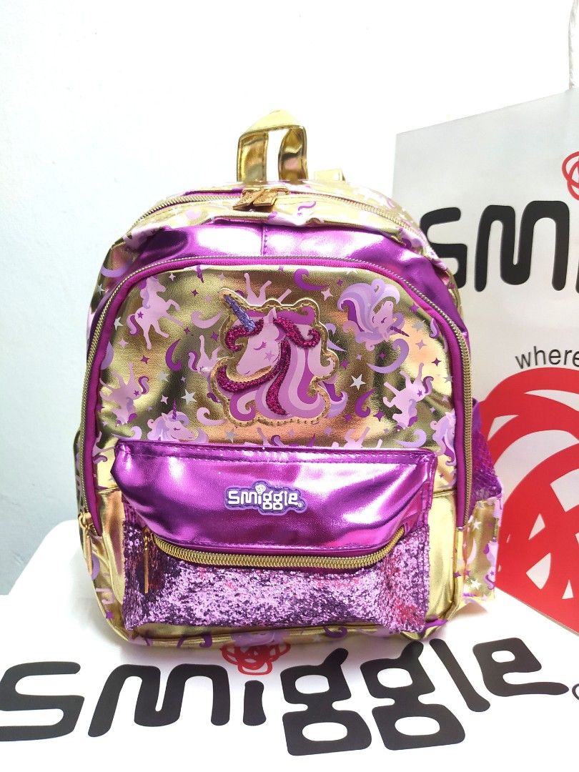 Gold 2025 unicorn backpack