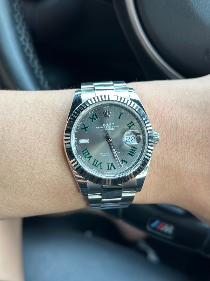 Rolex Wimbledon 126334 Datejust 41Mm Fluted Bezel, Luxury, Watches On  Carousell