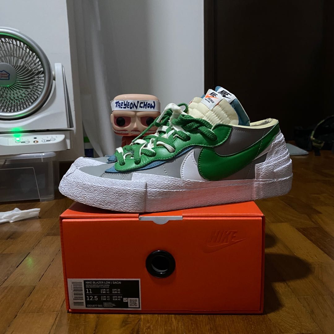 Sacai X Nike Blazer Low “Classic Green”, Men's Fashion, Footwear, Sneakers  on Carousell