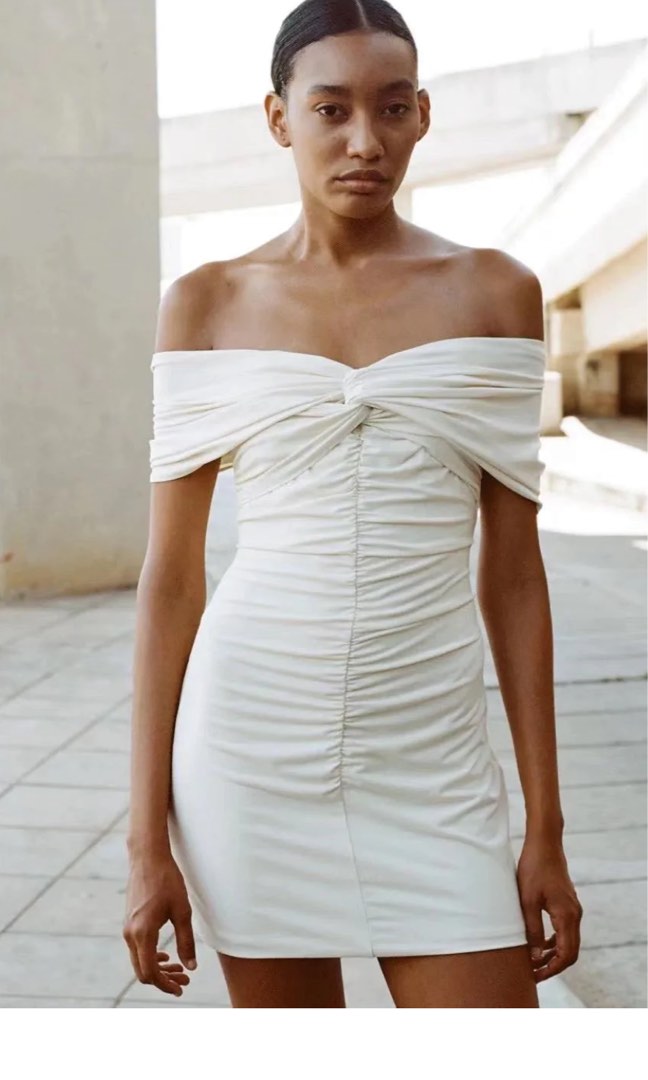 Self portrait white 2025 off shoulder dress