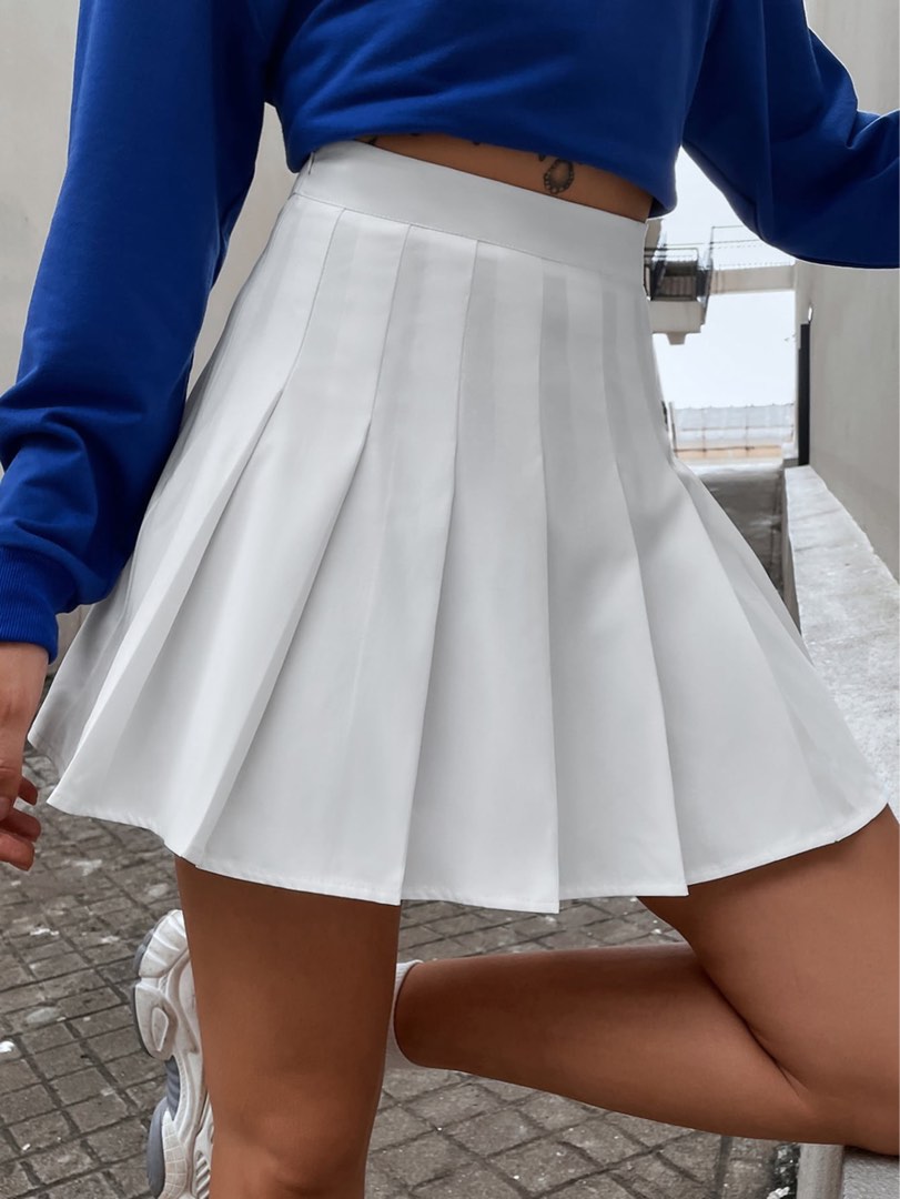 Shein white tennis skirt 2025