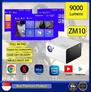 Singapore local brand new(micox)android projector,portable projector,HD projector,1080P projector,smart tv ,android tv,smart projector,tv projector,xiaomi projector,android tv,lumos projector,4K projector .free same day delivery