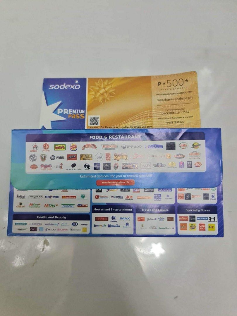 Sodexo and sm gift certificate Tickets Vouchers Vouchers on Carousell