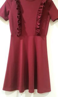 Something borrowed Maroon dress