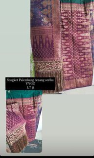 Songket Palembang Asli benang seribu