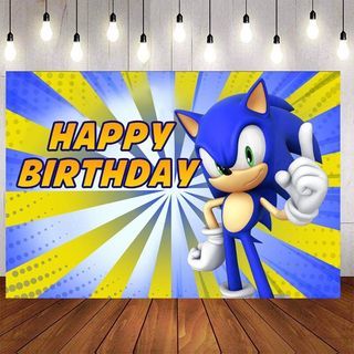 Sonic backdrop Birthday