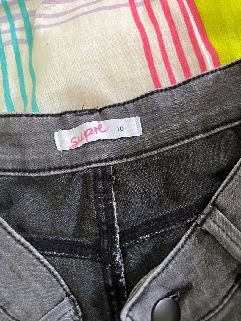 Black denim shorts supre hot sale