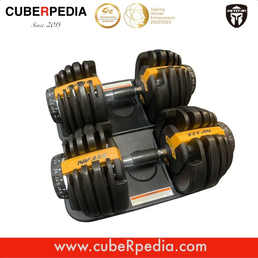 TITAN 24KG Adjustable Dumbbells 1 Pair Sports Equipment