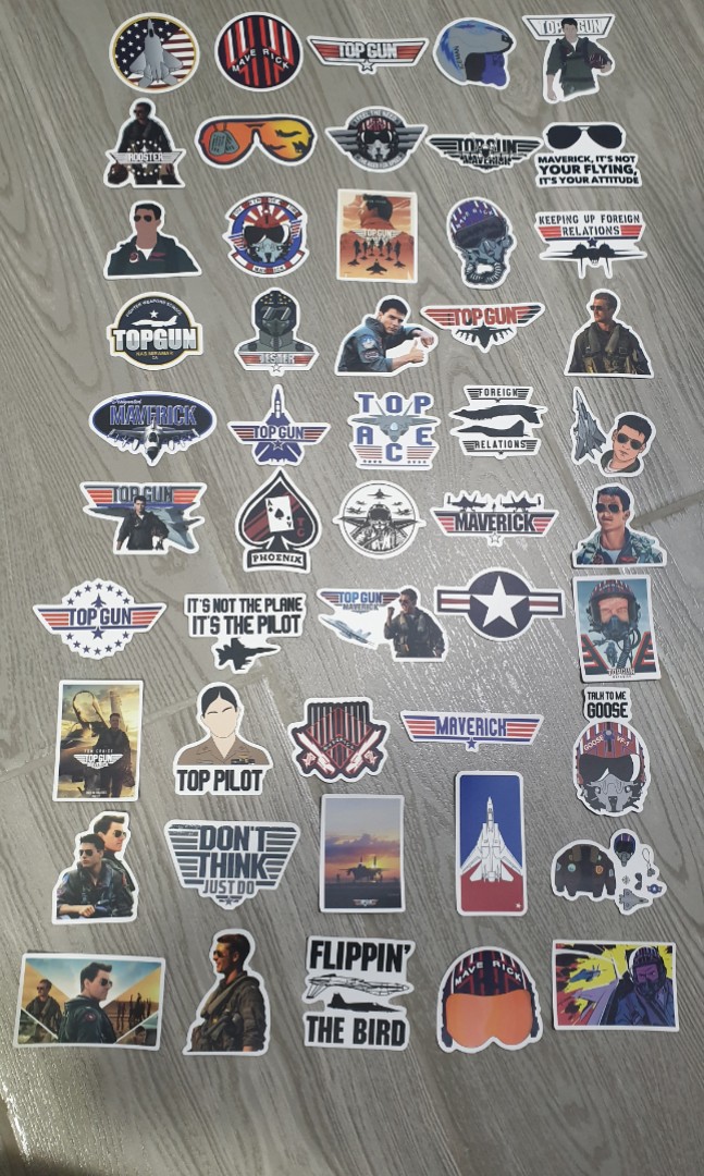 Top Gun Maverick stickers decals F14 tomcat tom cruise goose rooster