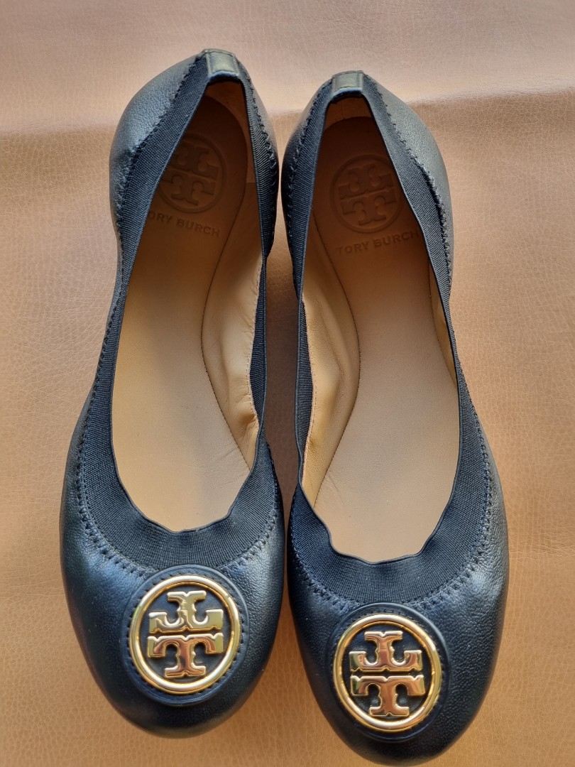 Tory Burch Elastic Leather Ballet Flats, Women's Fashion, Footwear, Flats  on Carousell