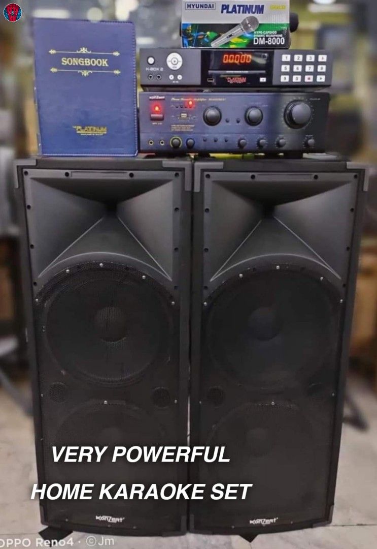 VERY POWERFUL HOME KARAOKE SET KONZERT D15" DUAL 2WAY, Audio, Soundbars