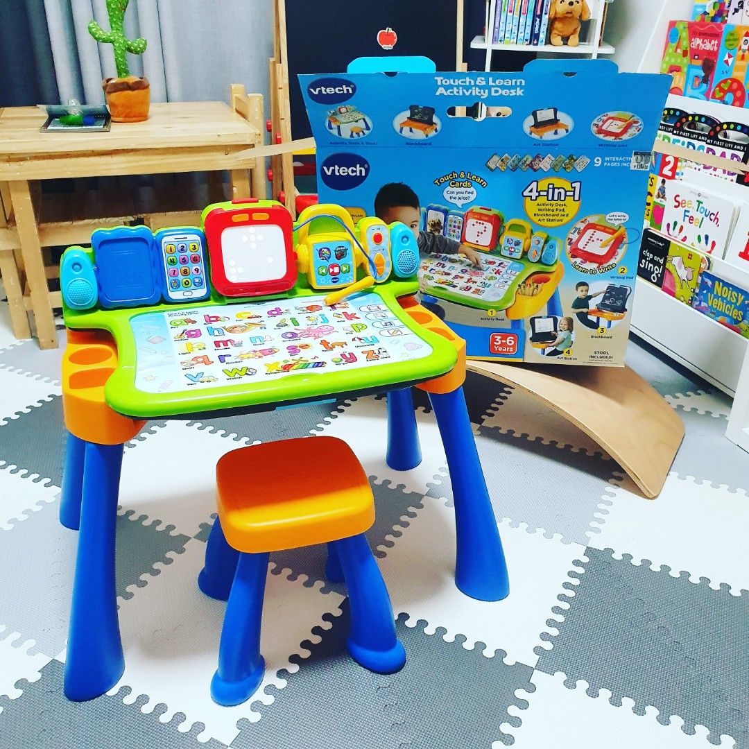 VTech Touch and Learn Activity Table - Musical Kids Desk with Letters,  Phonics, Numbers, Music, Shapes, Animals