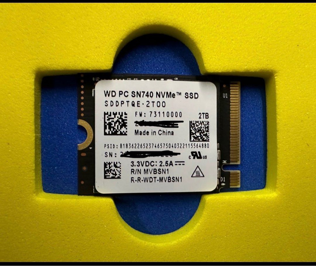 WD SN740 GEN4x4 2230 NVME SSD, 電腦＆科技, 電腦周邊及配件, 硬碟及儲存器 - Carousell